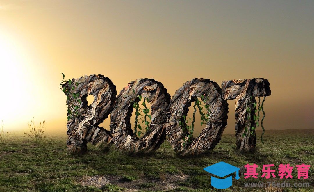 PS-石头立体字[虎课网平面设计视频教程][字体设计教程MP4高清全集 ]-第1张图片-我要自学网