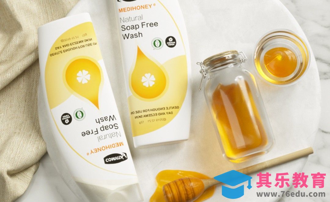 C4D+OC-蜂蜜洗发水产品渲染[虎课网C4D设计视频教程][产品数码建模MP4教程全集 ]-第1张图片-我要自学网