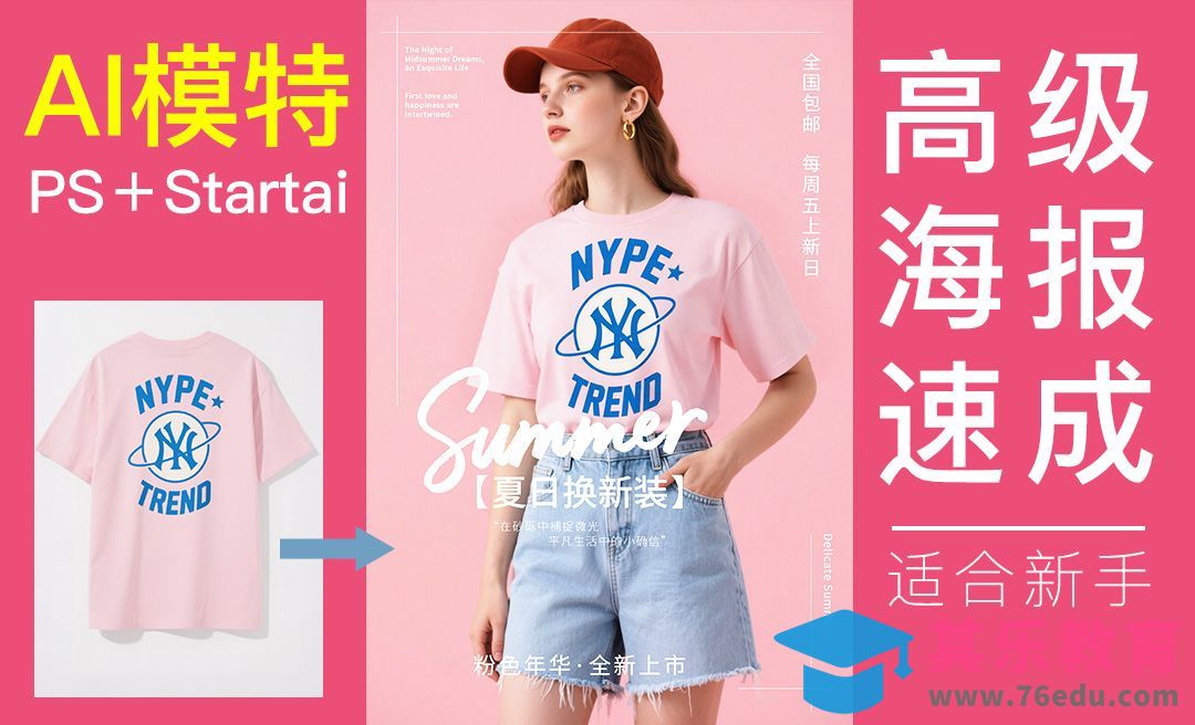 豆包＋startAI-快速生成高级AI模特海报[虎课网AICG人工智能视频教程][MP4高清全集 ]-第1张图片-我要自学网