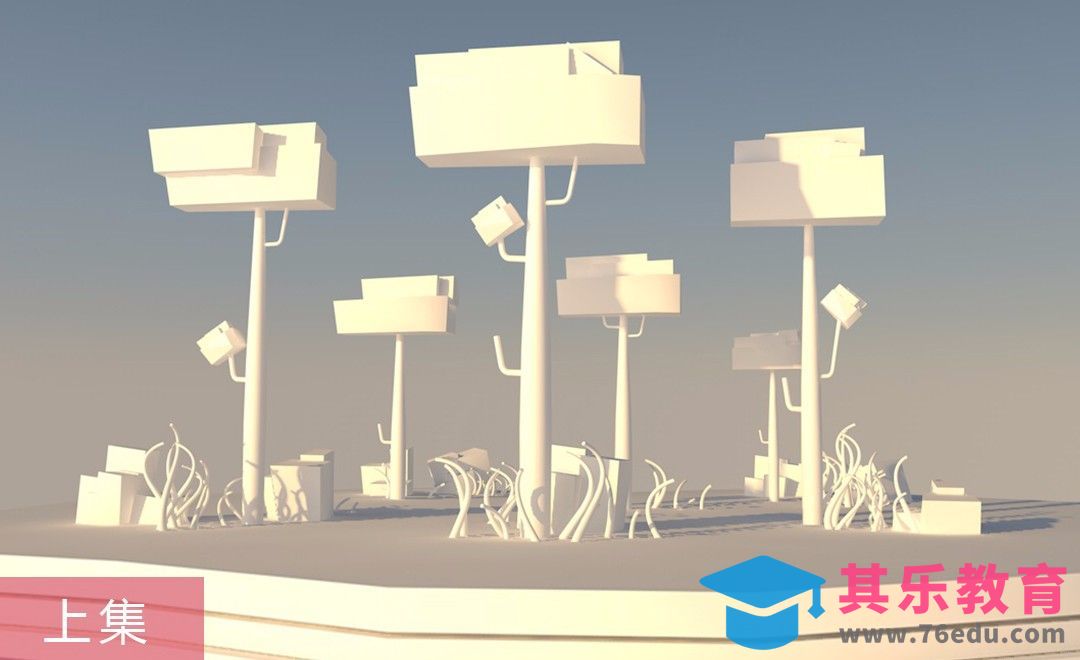 C4D-像素风小机器人卡通场景（上集）[虎课网C4D设计视频教程][产品数码建模MP4教程全集 ]-第1张图片-我要自学网