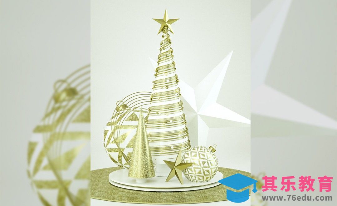 C4D+OC-五角星模型建模[虎课网C4D设计视频教程][产品数码建模MP4教程全集 ]-第1张图片-我要自学网