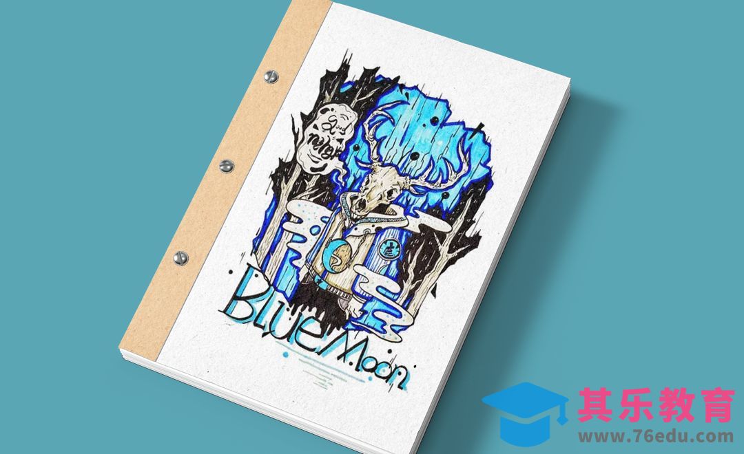 商业插画场景手绘教程----blue moon[虎课网绘画插画视频教程][ipad商业插画MP4教程全集 ]-第1张图片-我要自学网