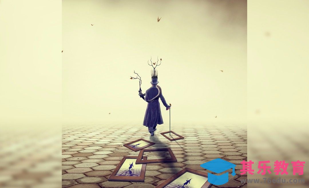 PS-开花人意境合成[平面设计视频教程][海报设计MP4高清全集 ]-第1张图片-我要自学网