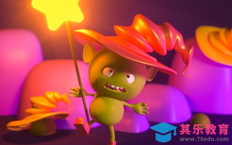 C4D-卡通小精灵场景[虎课网C4D设计视频教程][产品数码建模MP4教程全集 ]-第1张图片-我要自学网