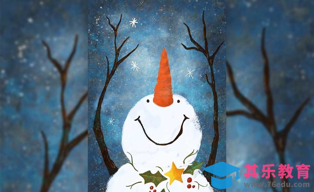 PS-板绘-祈愿的雪人[虎课网绘画插画视频教程][ipad商业插画MP4教程全集 ]-第1张图片-我要自学网