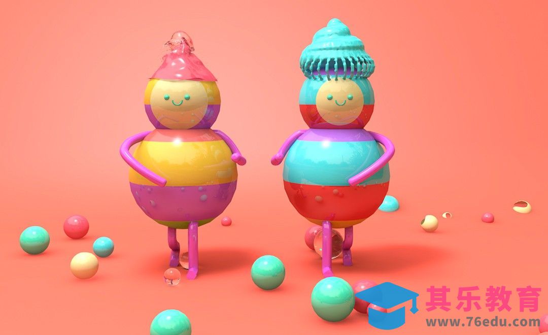 C4D-萌系卡通小人建模及渲染[虎课网C4D设计视频教程][产品数码建模MP4教程全集 ]-第1张图片-我要自学网