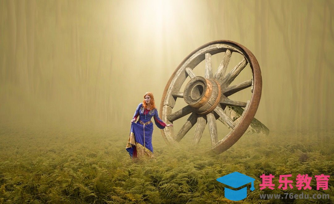 PS-巨轮与女人-创意合成[平面设计视频教程][海报设计MP4高清全集 ]-第1张图片-我要自学网