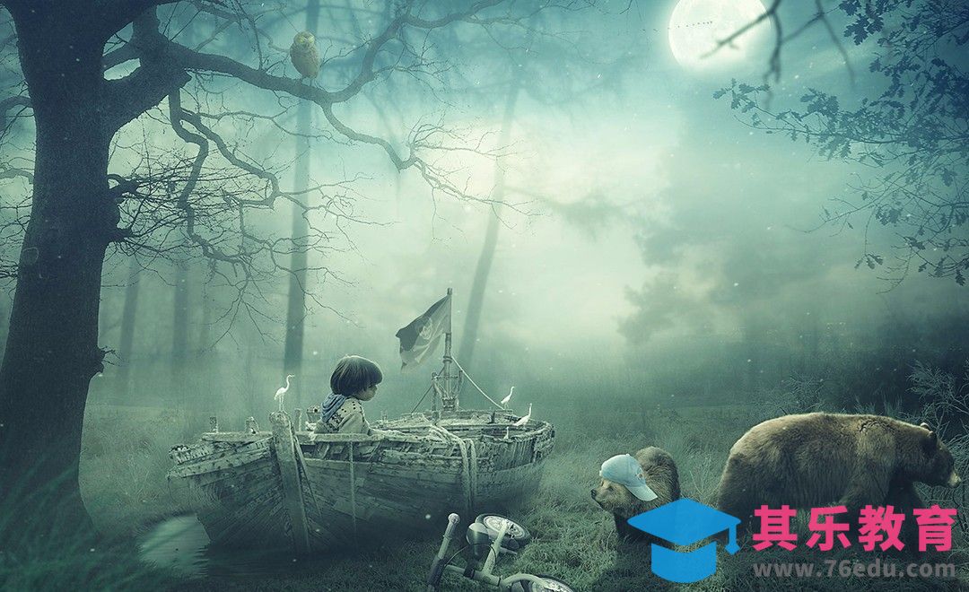 PS-丢失的童年合成[平面设计视频教程][海报设计MP4高清全集 ]-第1张图片-我要自学网