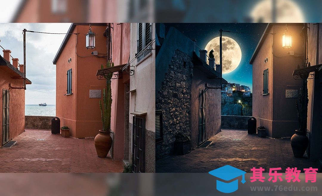 PS-白天变黑夜神奇转换合成[虎课网最新视频教程][免费高清MP4教程全集 ]-第1张图片-我要自学网