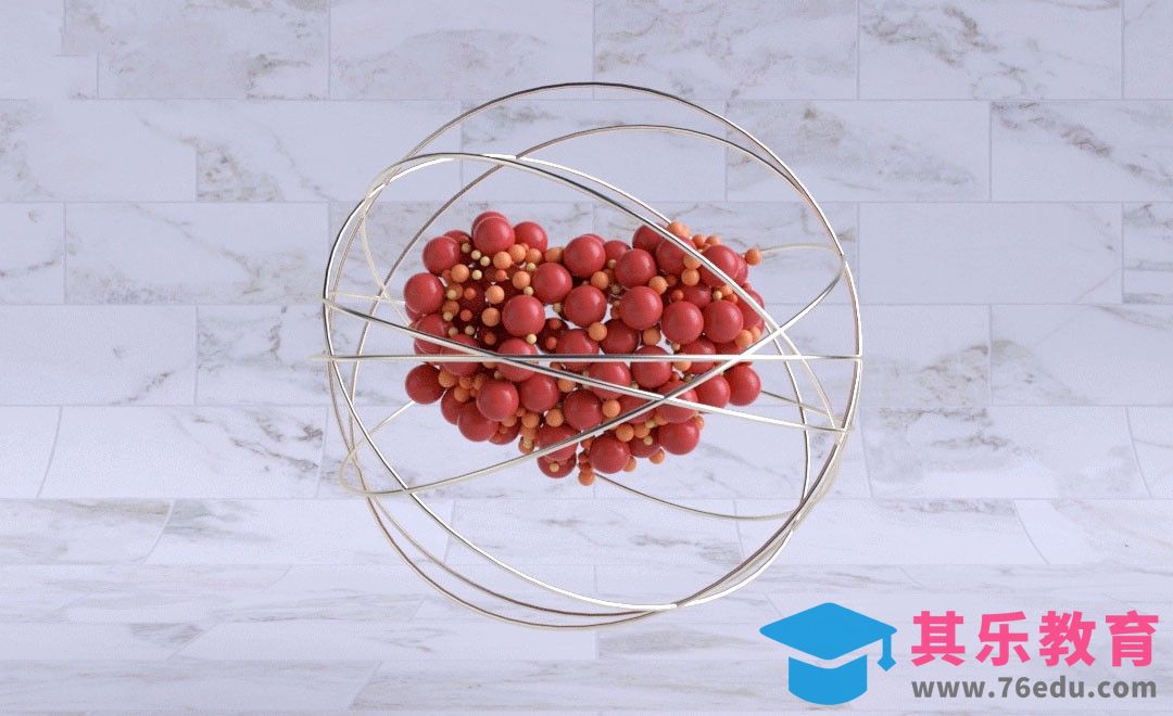 C4D-心型动态三维场景[虎课网C4D设计视频教程][产品数码建模MP4教程全集 ]-第1张图片-我要自学网