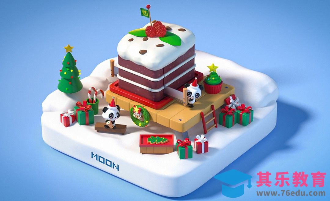 C4D+OC-圣诞熊猫建模篇（上）[虎课网C4D设计视频教程][产品数码建模MP4教程全集 ]-第1张图片-我要自学网