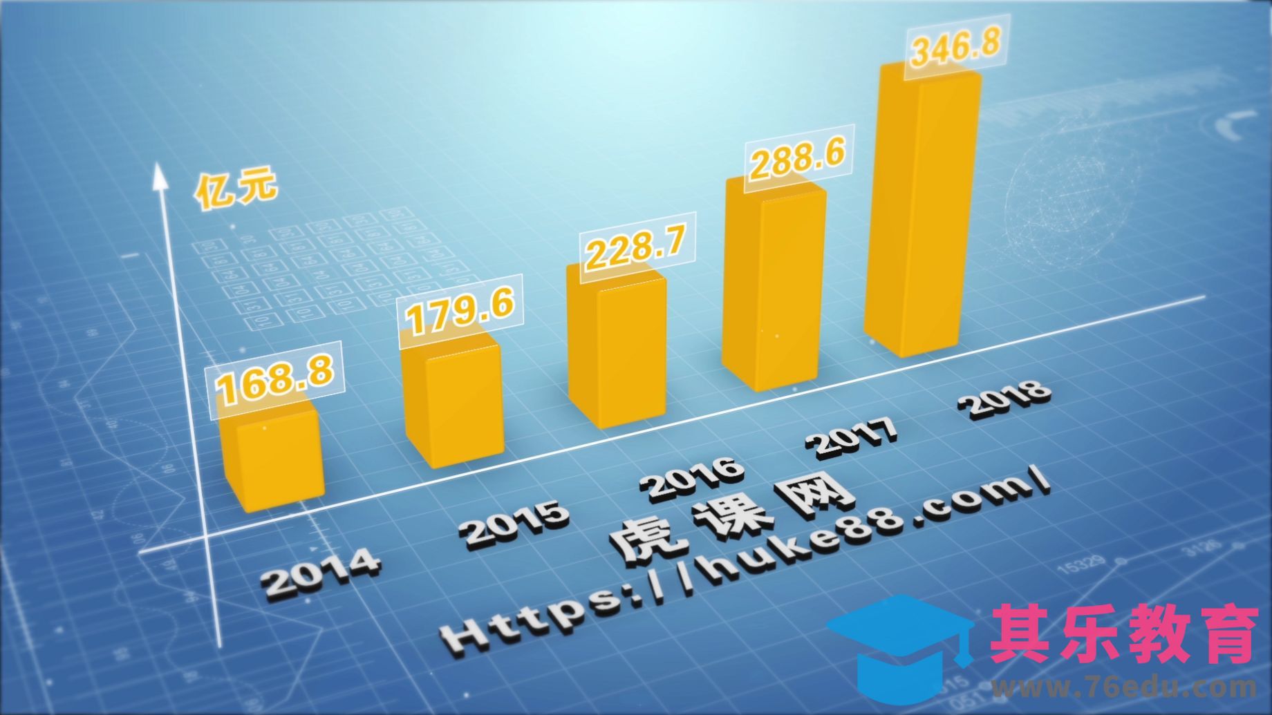 AE-制作三维文字和图表[虎课网影视动画制作视频教程][MP4影视拍摄教程全集 ]-第1张图片-我要自学网