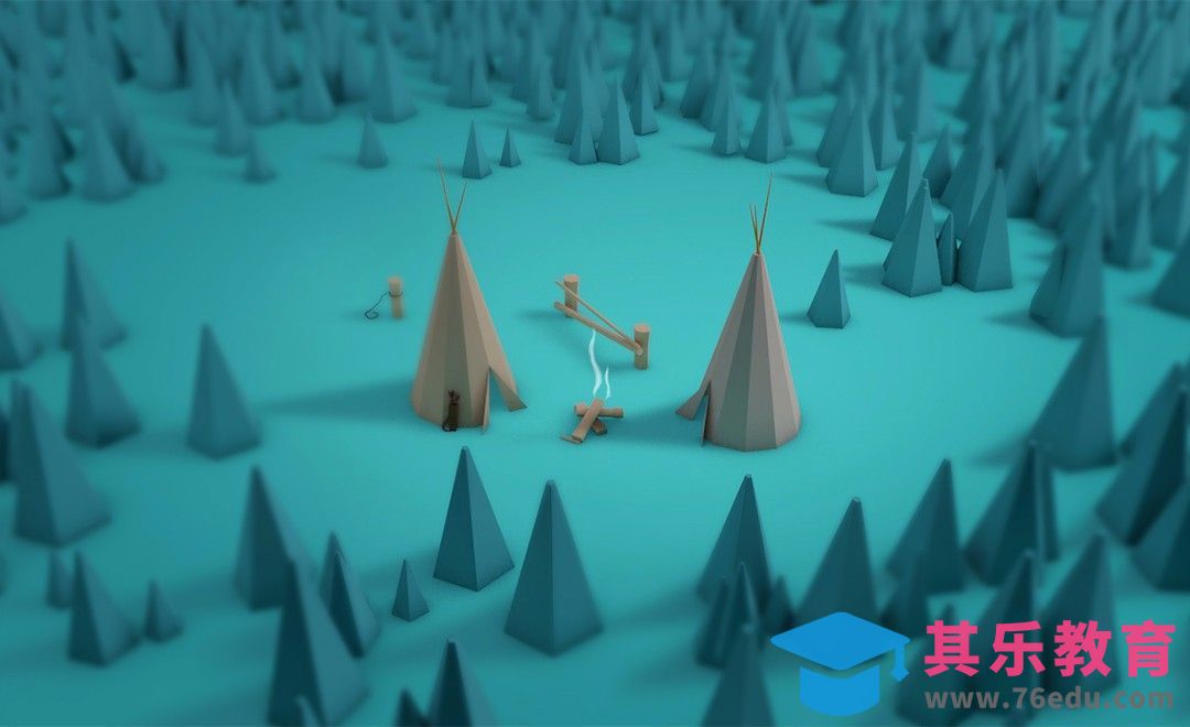 C4D-抽象山林小场景建模渲染[虎课网C4D设计视频教程][产品数码建模MP4教程全集 ]-第1张图片-我要自学网