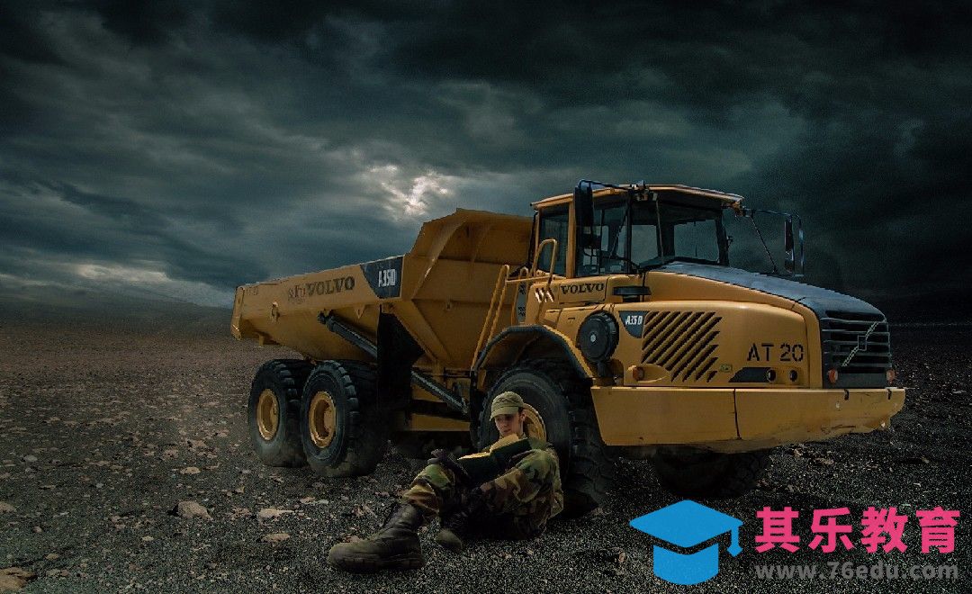 PS-工兵看书-场景合成[平面设计视频教程][海报设计MP4高清全集 ]-第1张图片-我要自学网