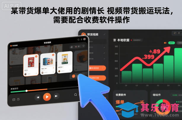 某带货爆单大佬用的剧情长视频带货搬运玩法，需要配合收费软件操作-第1张图片-我要自学网