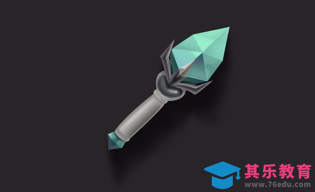 PS-鼠绘-游戏魔杖[虎课网绘画插画视频教程][ipad商业插画MP4教程全集 ]-第1张图片-我要自学网