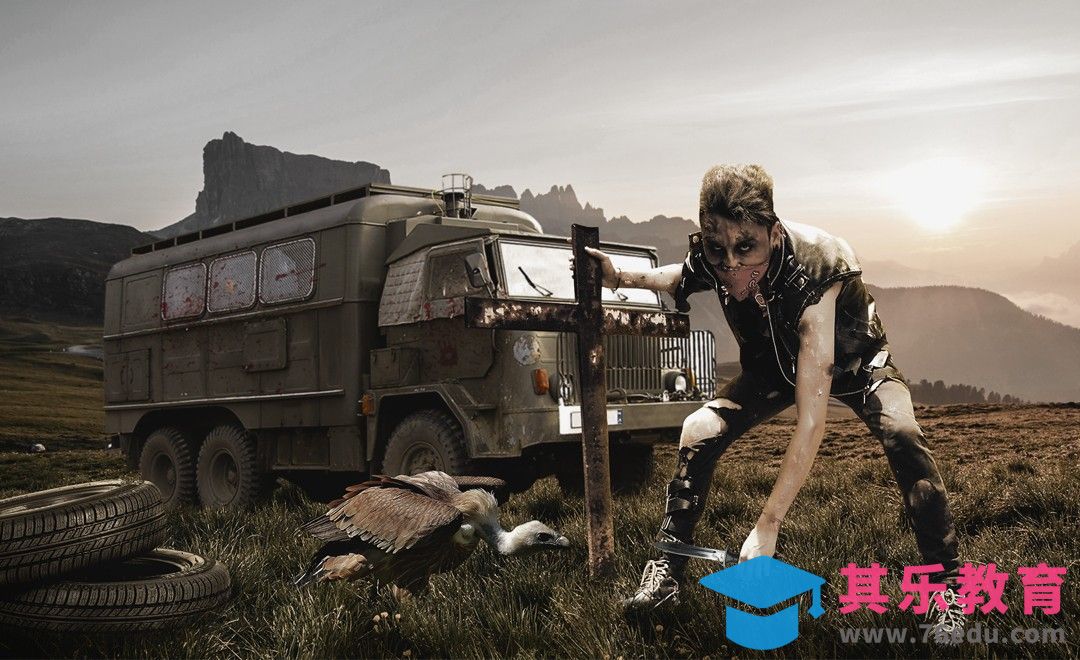 PS-荒野杀手合成海报[平面设计视频教程][海报设计MP4高清全集 ]-第1张图片-我要自学网