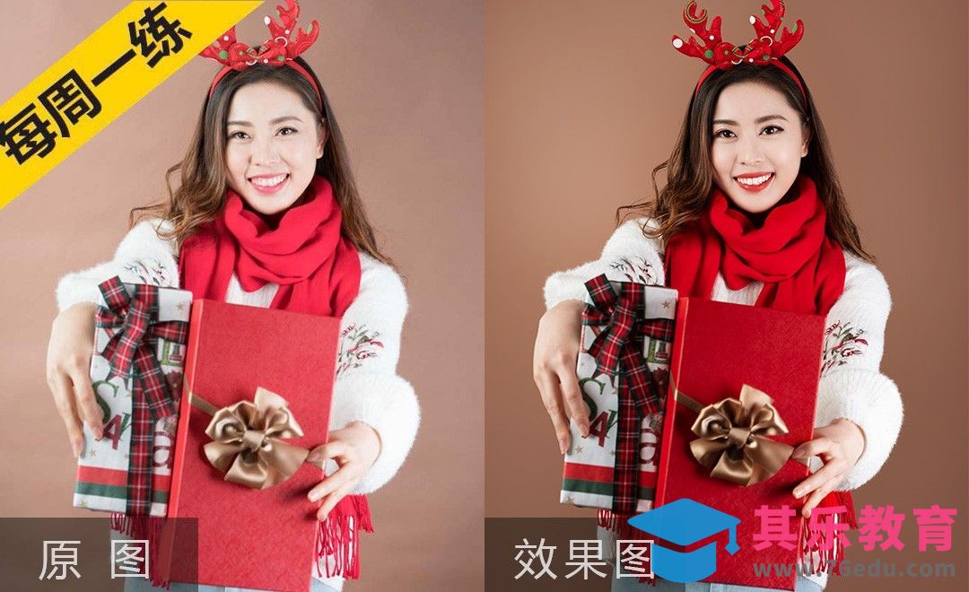 PS-圣诞写真人像精修[虎课网手机摄影入门视频教程][MP4产品摄影教程全集 ]-第1张图片-我要自学网