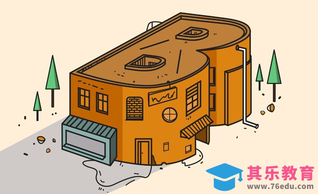 AI-插画风立体字母B[虎课网平面设计视频教程][字体设计教程MP4高清全集 ]-第1张图片-我要自学网