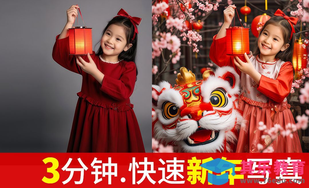 AI快速生成新年写真[虎课网AICG人工智能视频教程][MP4高清全集 ]-第1张图片-我要自学网