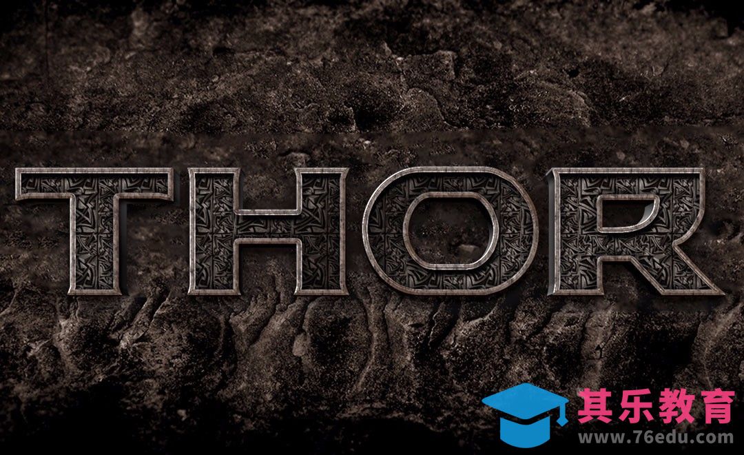 PS-金属THOR雷神索尔[虎课网平面设计视频教程][字体设计教程MP4高清全集 ]-第1张图片-我要自学网