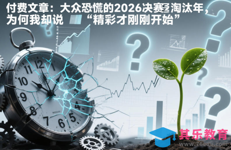 付费文章：大众恐慌的2026决赛淘汰年，为何我却说“精彩才刚刚开始”？-第1张图片-我要自学网