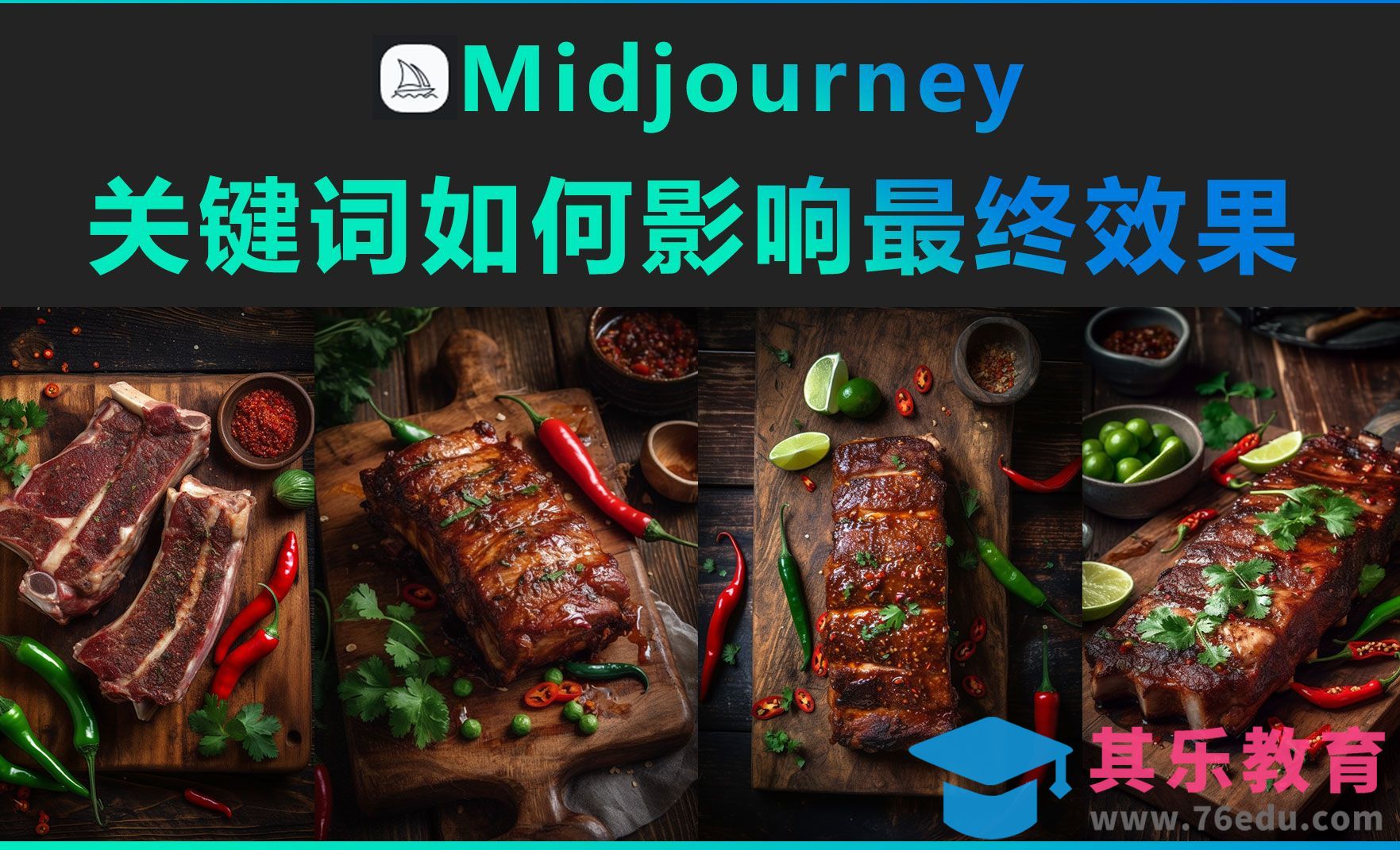 Midjourney-关键词如何影响最终效果[虎课网AICG人工智能视频教程][MP4高清全集 ]-第1张图片-我要自学网
