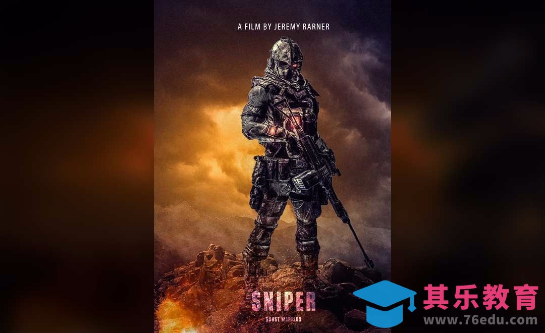 PS-电影场景海报-狙击手[平面设计视频教程][海报设计MP4高清全集 ]-第1张图片-我要自学网