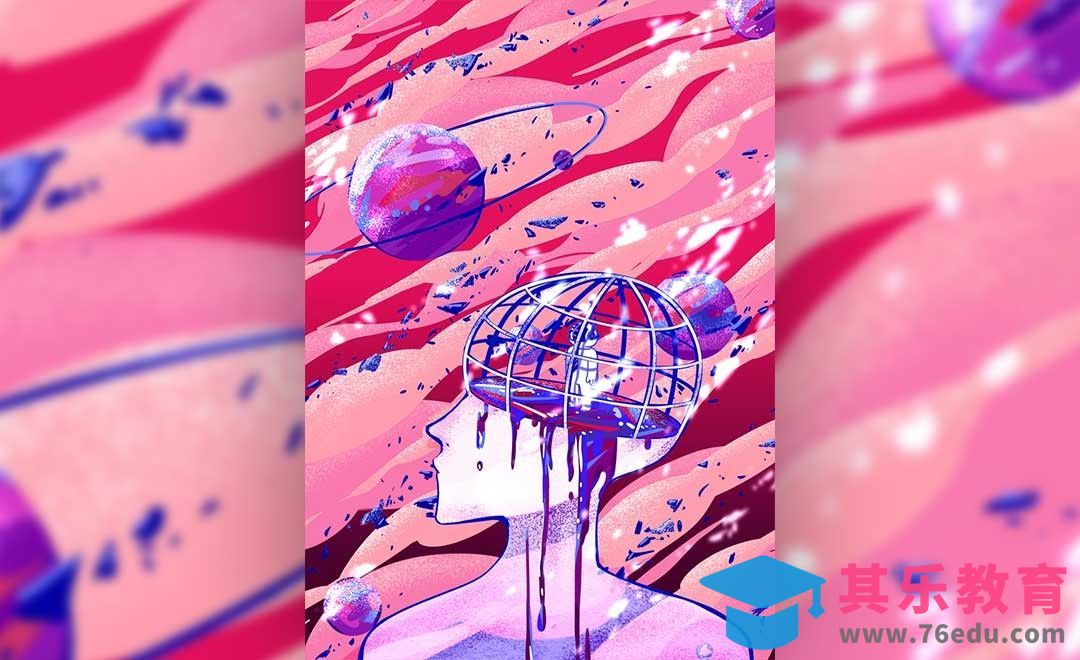 SAI-板绘-思想之外是宇宙[虎课网绘画插画视频教程][ipad商业插画MP4教程全集 ]-第1张图片-我要自学网