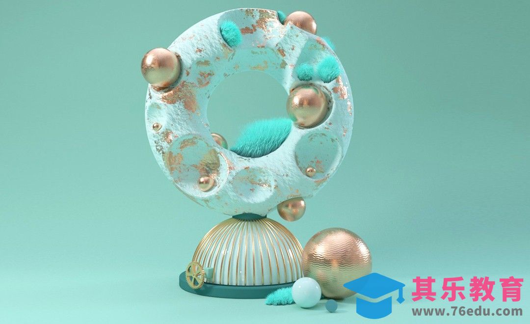 C4D-邪恶甜甜圈建模渲染（上）[虎课网C4D设计视频教程][产品数码建模MP4教程全集 ]-第1张图片-我要自学网