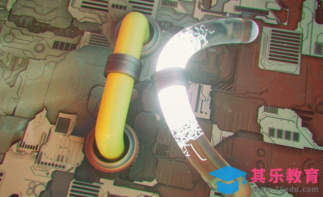 C4D-科幻背景灯管字母K建模及渲染[虎课网C4D设计视频教程][产品数码建模MP4教程全集 ]-第1张图片-我要自学网