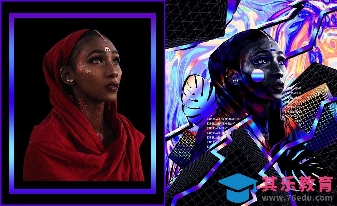 PS-部落巫师人物渐变艺术海报[虎课网最新视频教程][免费高清MP4教程全集 ]-第1张图片-我要自学网