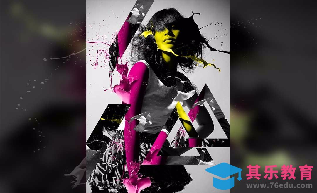 PS-动感喷溅效果人物[平面设计视频教程][海报设计MP4高清全集 ]-第1张图片-我要自学网