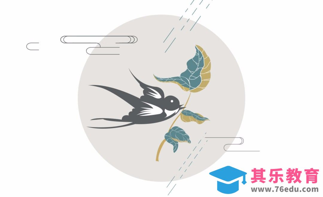 PS-鼠绘插画-飞燕送春[虎课网绘画插画视频教程][ipad商业插画MP4教程全集 ]-第1张图片-我要自学网