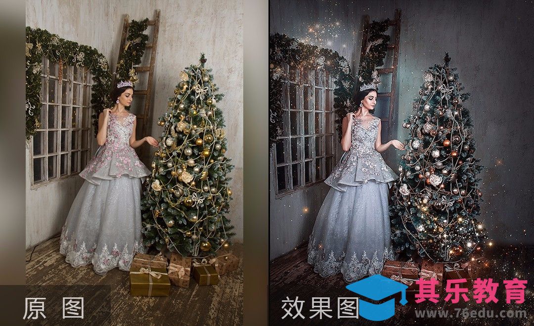 PS-欧美人像婚纱圣诞树后期教程[虎课网手机摄影入门视频教程][MP4产品摄影教程全集 ]-第1张图片-我要自学网