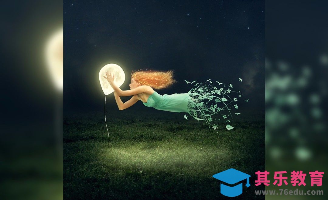 PS-追月亮创意合成[平面设计视频教程][海报设计MP4高清全集 ]-第1张图片-我要自学网