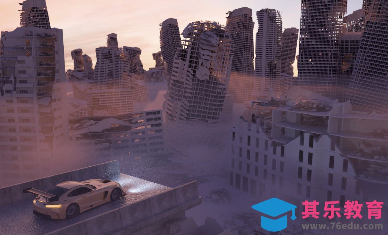 C4D+OC-制作末日废墟场景[虎课网C4D设计视频教程][产品数码建模MP4教程全集 ]-第1张图片-我要自学网