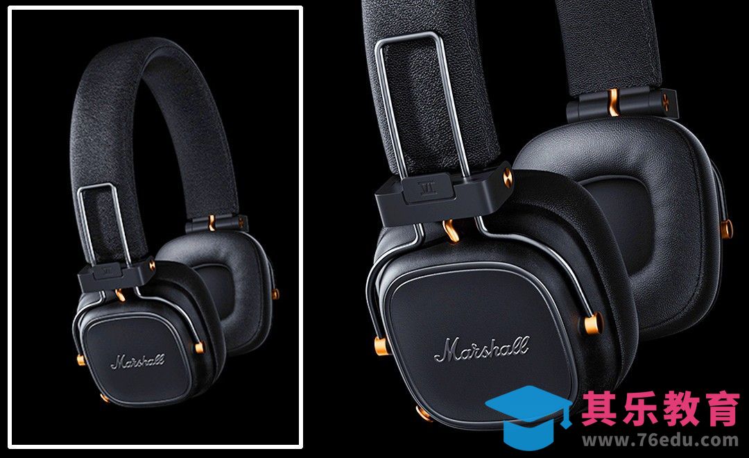 C4D+OC-黑色头戴式耳机渲染[虎课网C4D设计视频教程][产品数码建模MP4教程全集 ]-第1张图片-我要自学网