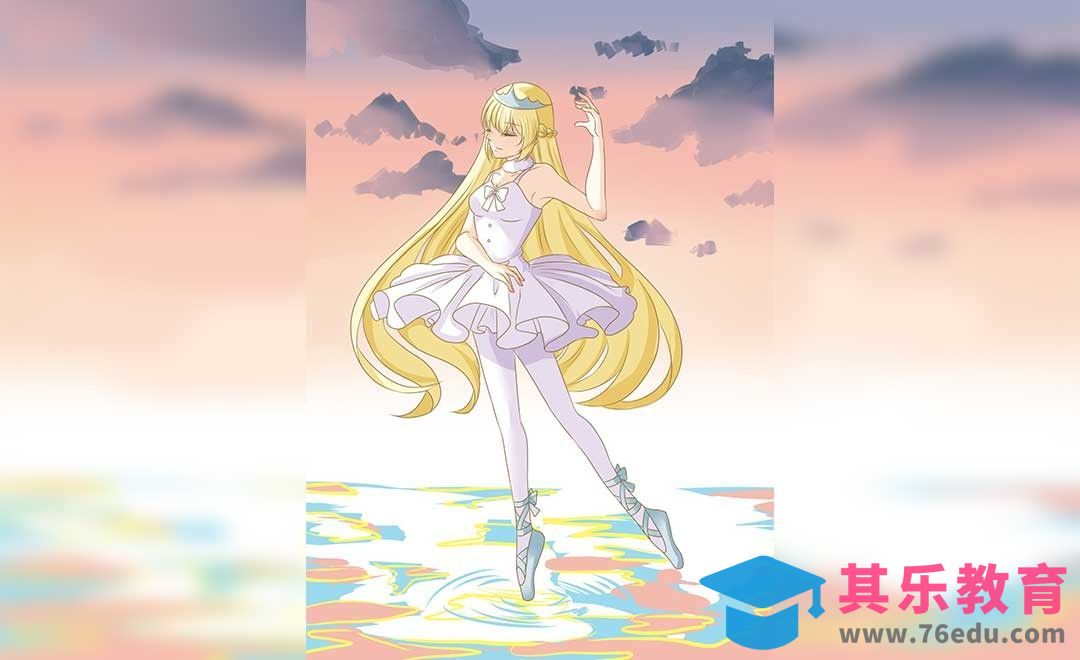 SAI-动漫插画-芭蕾少女[虎课网绘画插画视频教程][ipad商业插画MP4教程全集 ]-第1张图片-我要自学网