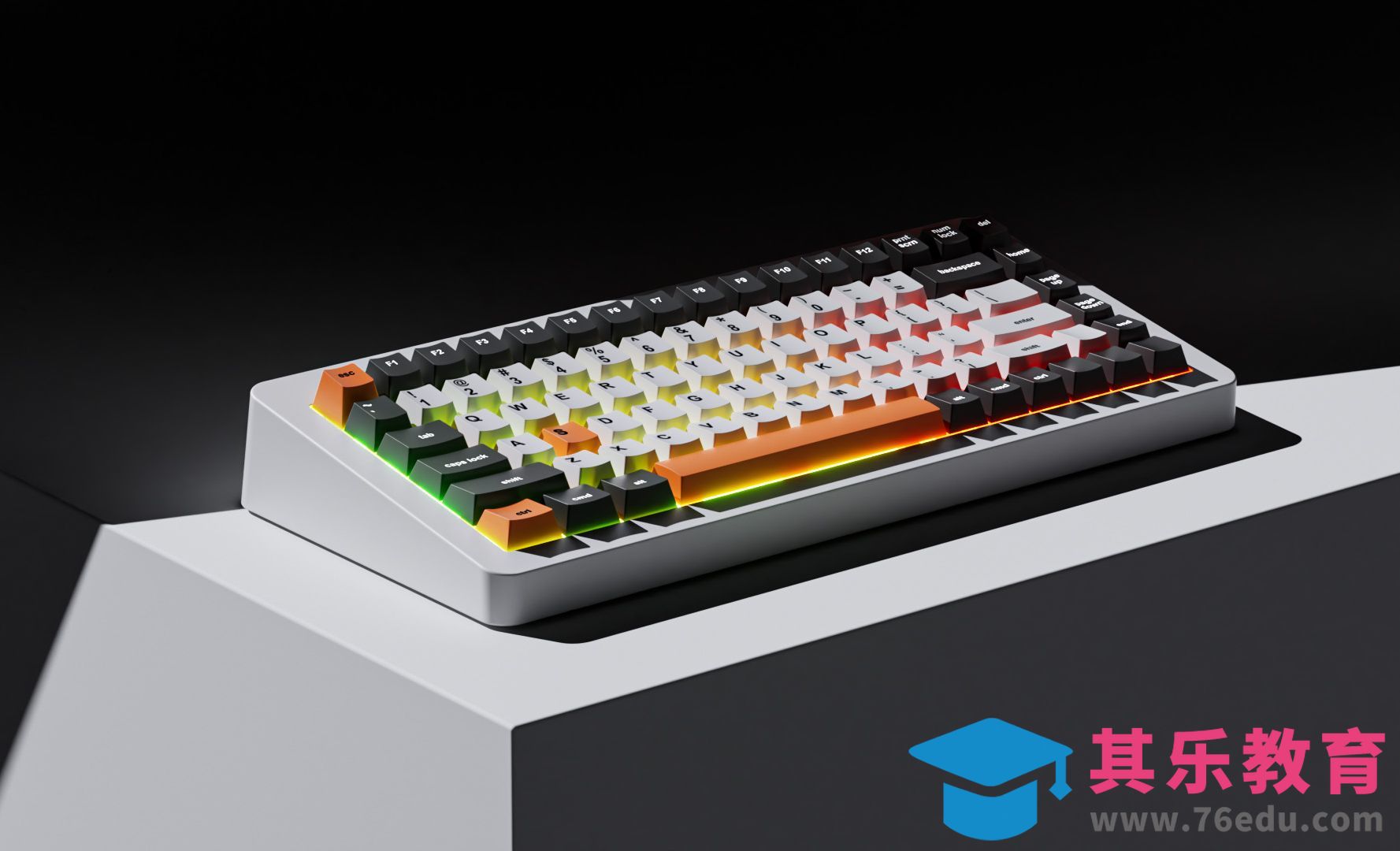 C4D+OC-键盘风格图从画贴图到渲染后期全流程[虎课网C4D设计视频教程][产品数码建模MP4教程全集 ]-第1张图片-我要自学网