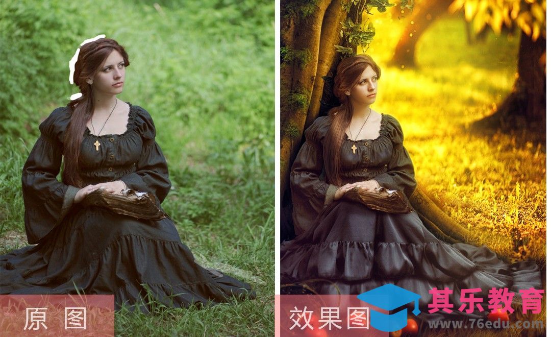 PS-田园妇女复古色调后期修片[虎课网手机摄影入门视频教程][MP4产品摄影教程全集 ]-第1张图片-我要自学网