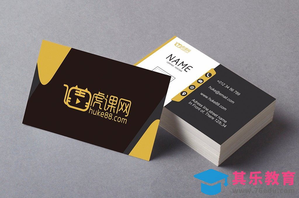 PS-欧美风时尚名片设计[虎课网品牌设计视频教程][logo包装设计教程全集MP4 ]-第1张图片-我要自学网