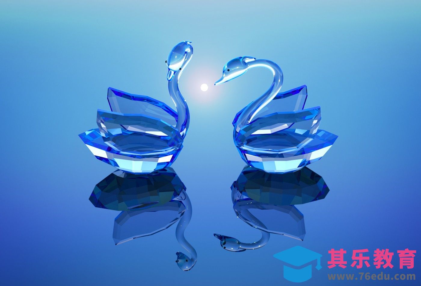 C4D+OC-水晶天鹅[虎课网C4D设计视频教程][产品数码建模MP4教程全集 ]-第1张图片-我要自学网