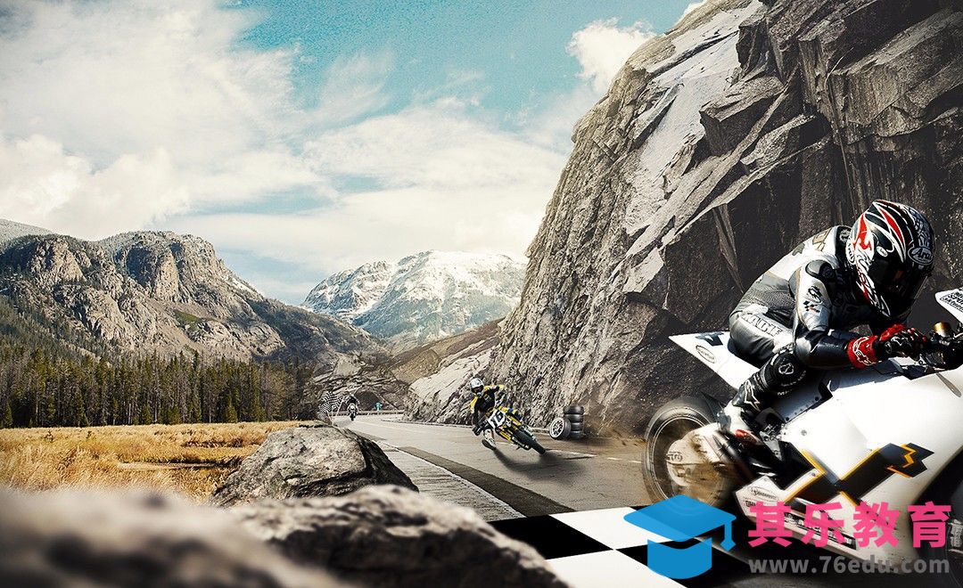 PS-暴力摩托·超炫合成[平面设计视频教程][海报设计MP4高清全集 ]-第1张图片-我要自学网