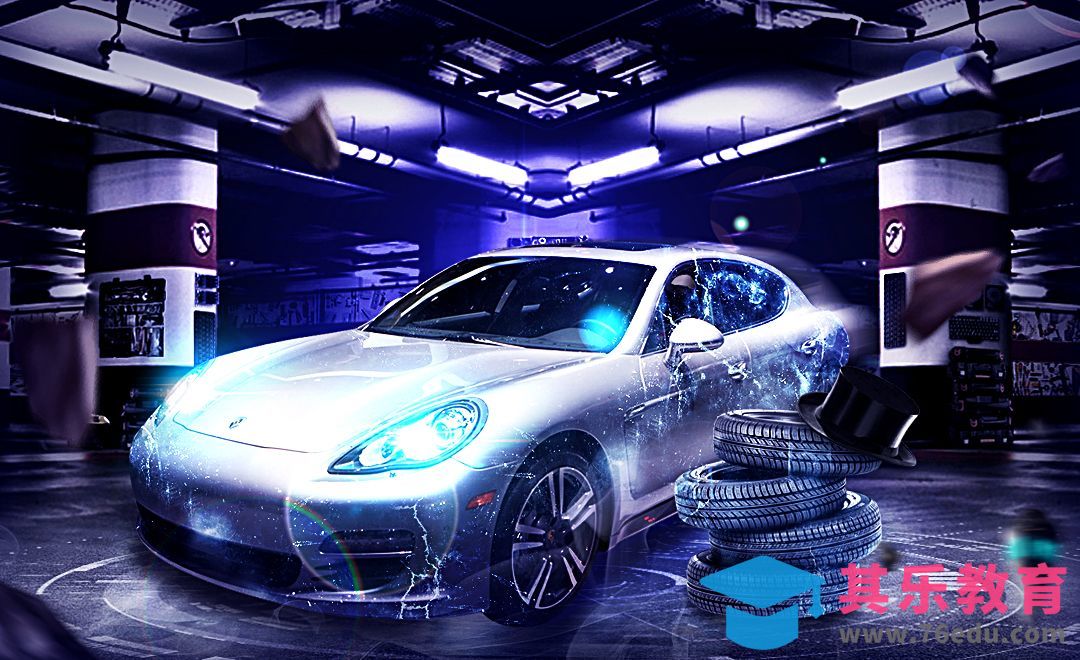 PS-汽车宣传海报[虎课网平面设计视频教程][图片排版配色MP4高清全集 ]-第1张图片-我要自学网