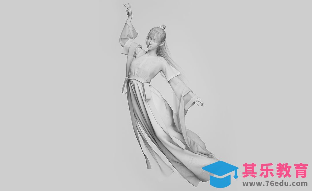 C4D+MD+OC-飞天仙女汉服建模[虎课网C4D设计视频教程][产品数码建模MP4教程全集 ]-第1张图片-我要自学网