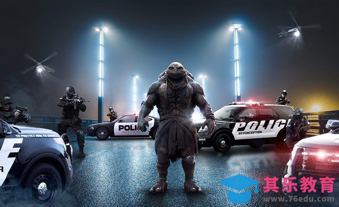 PS-忍者神龟-超炫电影海报[平面设计视频教程][海报设计MP4高清全集 ]-第1张图片-我要自学网