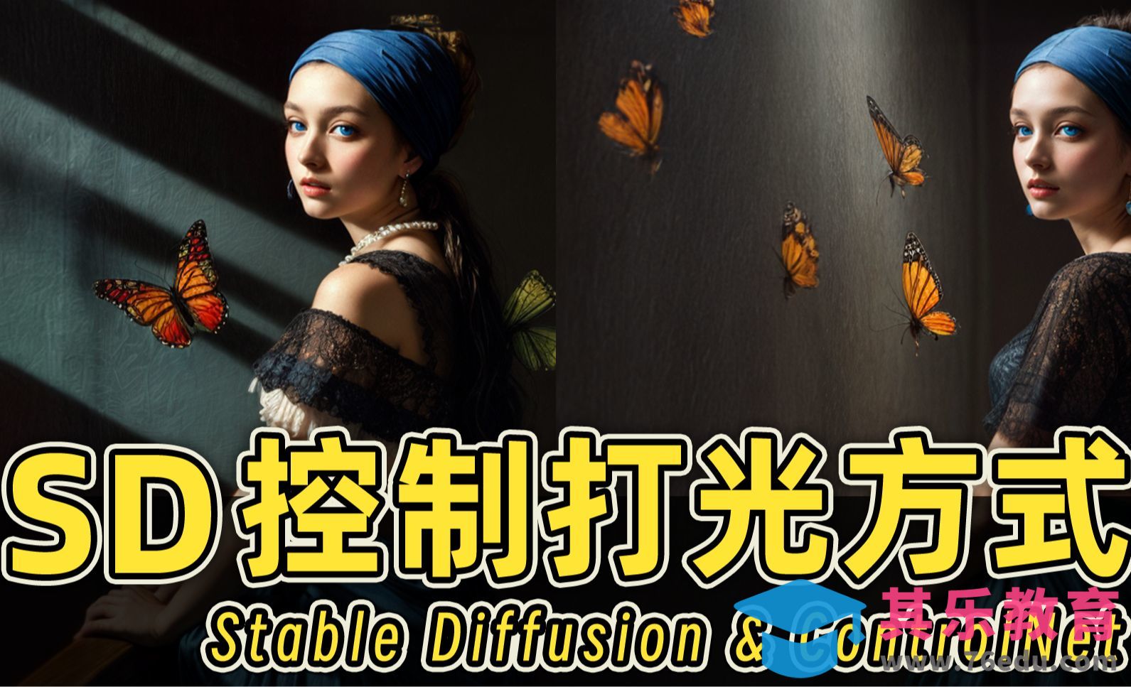 Stable Diffusion准确控制灯光的处理方法，用SD精准控光[虎课网AICG人工智能视频教程][MP4高清全集 ]-第1张图片-我要自学网