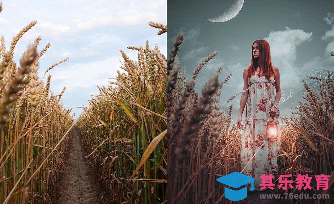 PS-夏夜麦田中的女孩[虎课网最新视频教程][免费高清MP4教程全集 ]-第1张图片-我要自学网