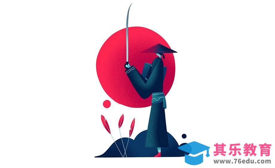 PS-板绘-肌理插画-剑客[虎课网绘画插画视频教程][ipad商业插画MP4教程全集 ]-第1张图片-我要自学网